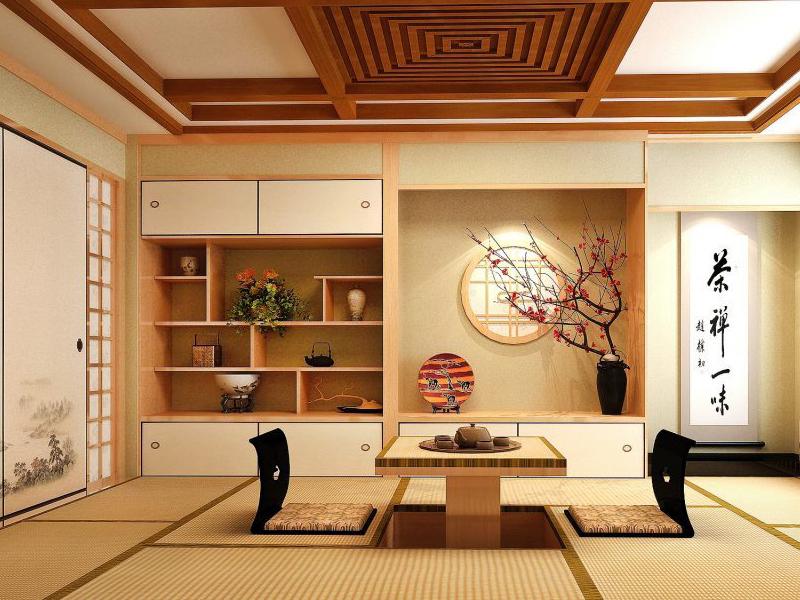 Không gian phòng ăn với nội thất kiểu Nhật